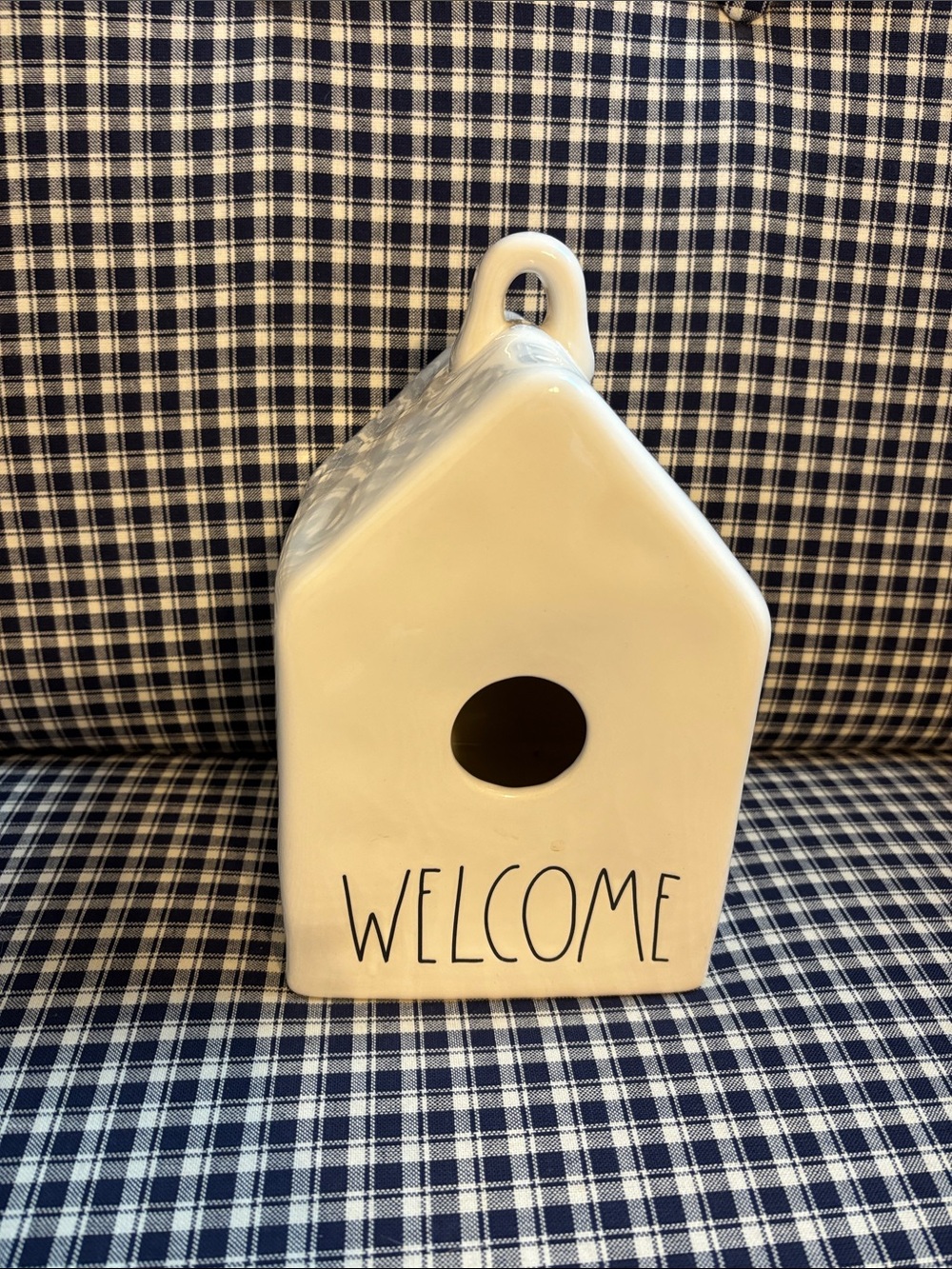 Rae Dunn White Ceramic Welcome Birdhouse